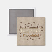 40e verjaardag: chocolade magneet (Voorkant / Achterkant)