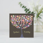 40e verjaardag Chocolate Retro Boom-uitnodiging Kaart (Staand voorkant)