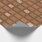 40e verjaardag Chocolate Snoep Bar Cadeaupapier (Hoek)
