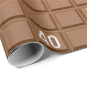 40e verjaardag Chocolate Snoep Bar Cadeaupapier (Rol Hoek)