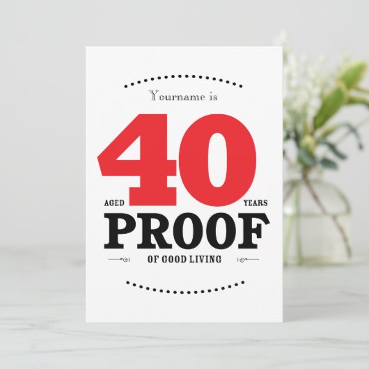 40e verjaardag Cocktails & Cheers Kaart (Staand voorkant)
