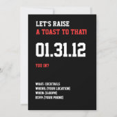 40e verjaardag Cocktails & Cheers Kaart (Achterkant)