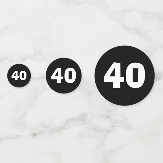 40e verjaardag Confetti (Achterkanten)