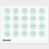 40e verjaardag Confetti Ronde Sticker (Vel)