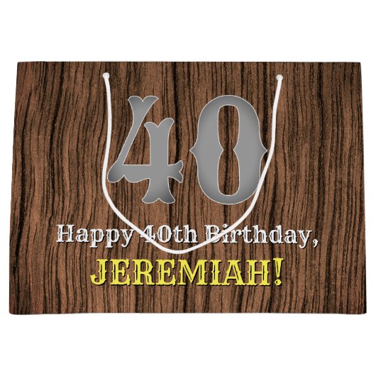 40e verjaardag: Country Western geïnspireerd uiter Groot Cadeauzakje (Voorkant)