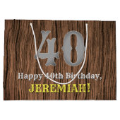 40e verjaardag: Country Western geïnspireerd uiter Groot Cadeauzakje (Achterkant)