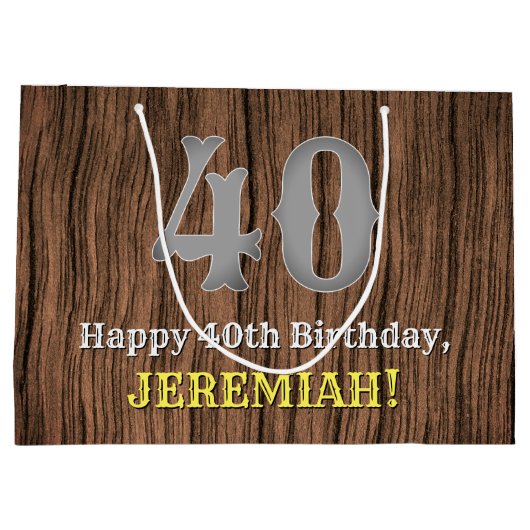 40e verjaardag: Country Western geïnspireerd uiter Groot Cadeauzakje (Achterkant)