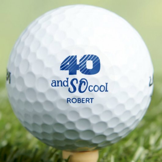 40e verjaardag Coworker Gift – Blue Cool 40 jaar Golfballen