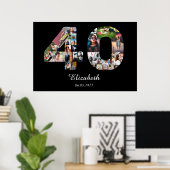 40e verjaardag Creëer Uw eigen foto-Poster 40 Poster (Thuiskantoor)