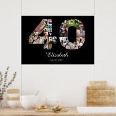 40e verjaardag Creëer Uw eigen foto-Poster 40 Poster (Keuken)