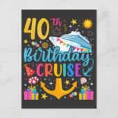 40e verjaardag Cruise B-Day Party Briefkaart (Voorkant)