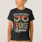 40E Verjaardag Cruise Squad Familie Matching Boy T-shirt (Voorkant)