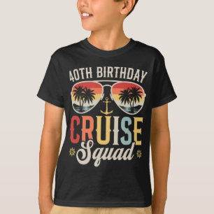 40E Verjaardag Cruise Squad Familie Matching Boy T-shirt
