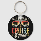 40E Verjaardag Cruise Squad Familie Matching Circl Sleutelhanger (Voorkant)