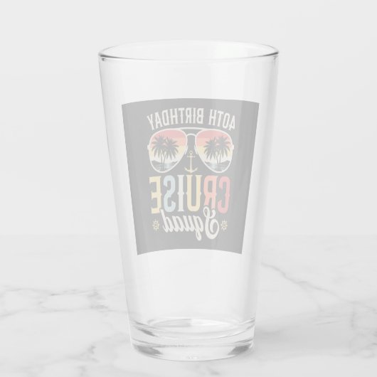 40E Verjaardag Cruise Squad Familie Matching DK Glas (Achterkant)