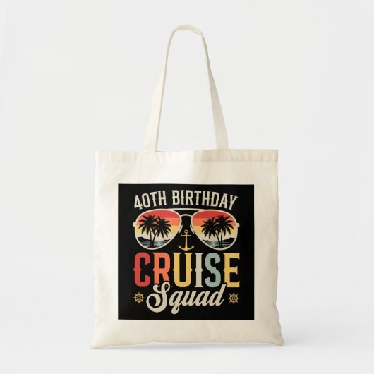 40E Verjaardag Cruise Squad Familie Matching Tote Bag (Voorkant)