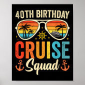 40e verjaardag Cruise Squad Gifts 2025 Matching Pa Poster (Voorkant)