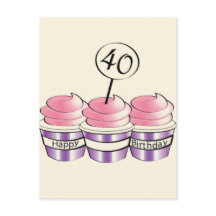 40e verjaardag Cupcakes