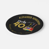 40e verjaardag Custom Music Guitars Rocks 40 Papieren Bordje (Gekanteld)