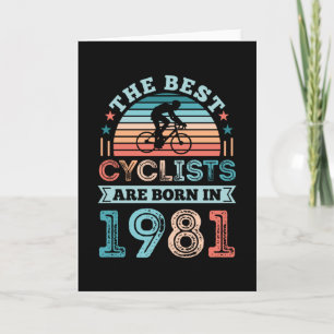 40e verjaardag Cycling Gift Best Cyclist, geboren  Kaart