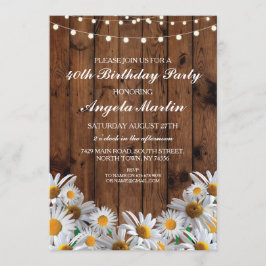 40e verjaardag Daisy Wood Lichten nodigt 50 60 uit Kaart