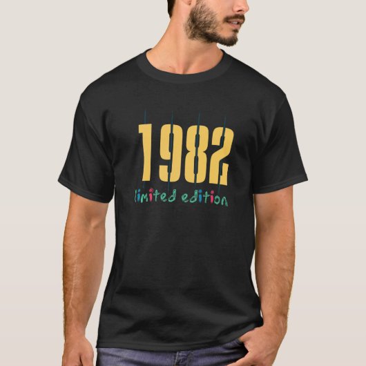40e Verjaardag Dames Mannen 40 Jaar 1982 14 T-shirt (Voorkant)