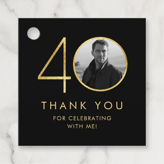 40e verjaardag Dank u Bedankjes Labels (Voorkant)