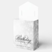 40e verjaardag Dank u Zilveren Winter Wonderland Bedankdoosjes (Geopend)