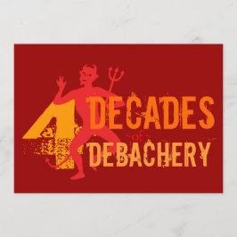 40e verjaardag - De hel van een partijuitnodiging Kaart