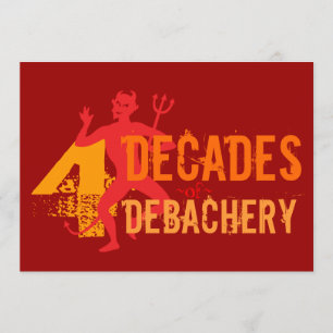 40e verjaardag - De hel van een partijuitnodiging Kaart