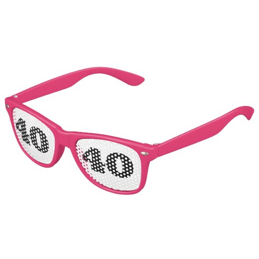 40E VERJAARDAG DERTIGSTE FEESTJE ROZE ZONNEBRIL (Gekanteld)