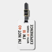 40e verjaardag design bagagelabel (Voorkant verticaal)