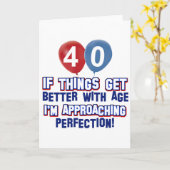 40e verjaardag design kaart (Gele Bloem)