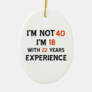 40e verjaardag design keramisch ornament