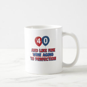 40e verjaardag design koffiemok