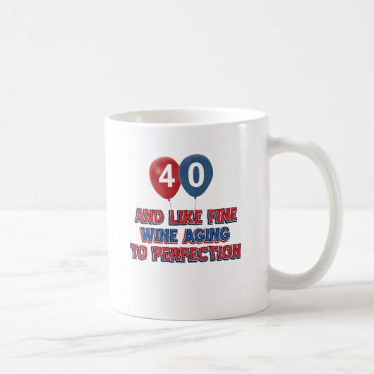 40e verjaardag design koffiemok (Rechts)