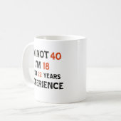 40e verjaardag design koffiemok (Voorkant links)