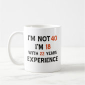 40e verjaardag design koffiemok (Links)