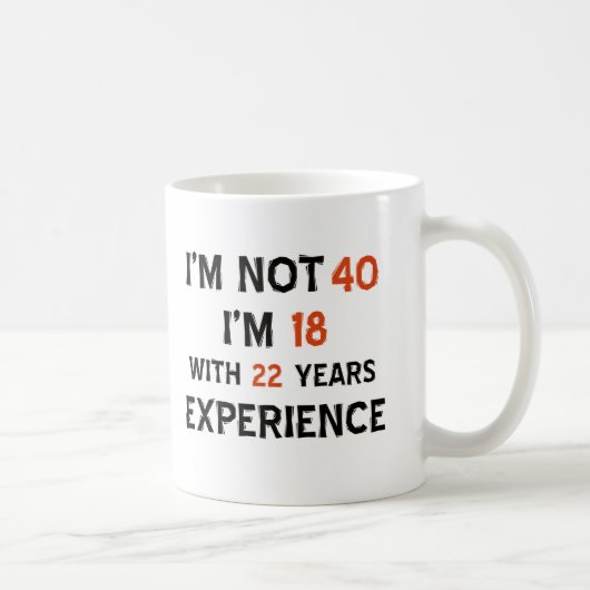 40e verjaardag design koffiemok (Rechts)