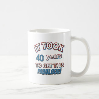 40e verjaardag design koffiemok