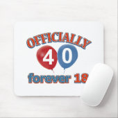 40e verjaardag design muismat (Met muis)