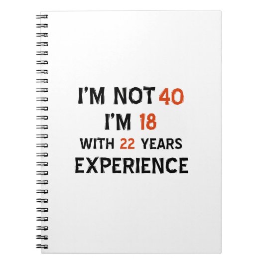 40e verjaardag design notitieboek (Voorkant)