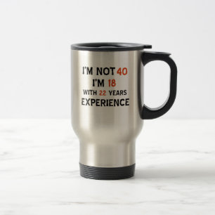 40e verjaardag design reisbeker