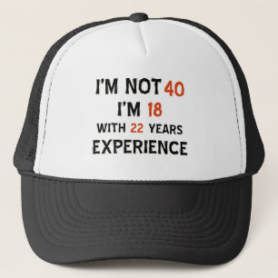 40e verjaardag design trucker pet