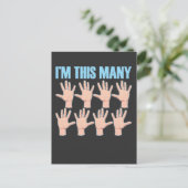 40e verjaardag Deze veel vinger veertig jaar oud Briefkaart (Staand voorkant)