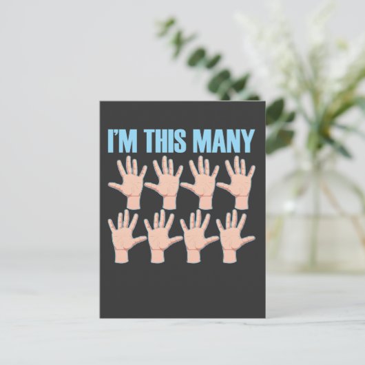 40e verjaardag Deze veel vinger veertig jaar oud Briefkaart (Staand voorkant)