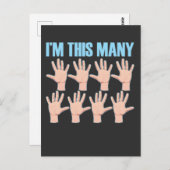 40e verjaardag Deze veel vinger veertig jaar oud Briefkaart (Voorkant / Achterkant)