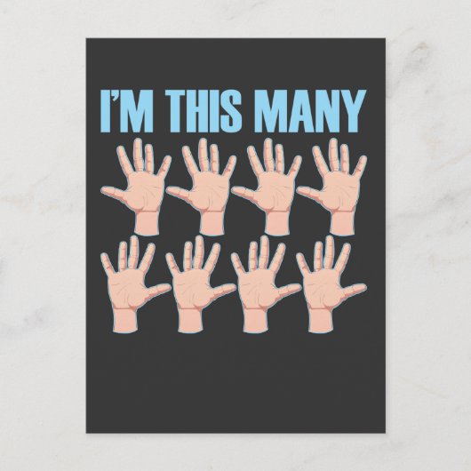 40e verjaardag Deze veel vinger veertig jaar oud Briefkaart (Voorkant)