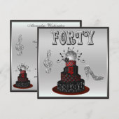 40e verjaardag Disco Diva Cake Sparkle High Heels Kaart (Voorkant / Achterkant)