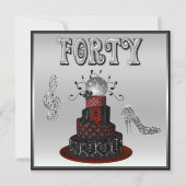 40e verjaardag Disco Diva Cake Sparkle High Heels Kaart (Voorkant)